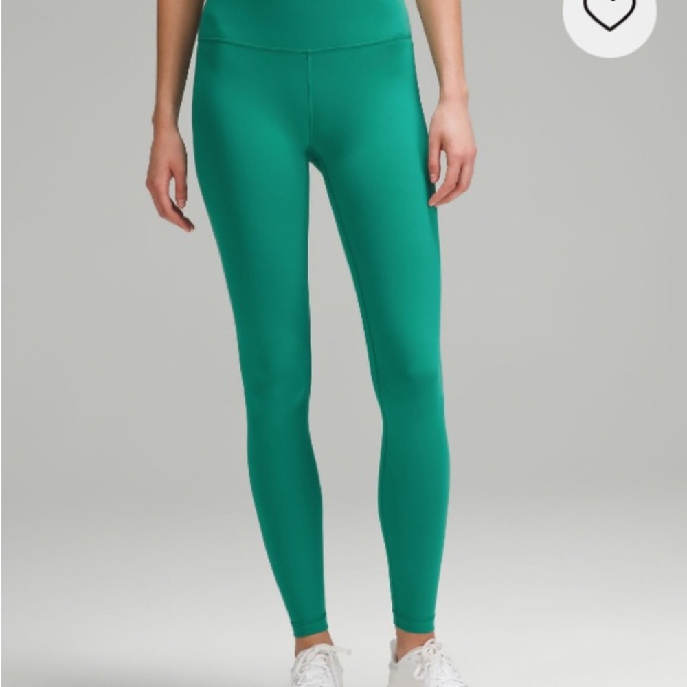 Lululemon Wunder Train Leggings Size 12 28” Cascadia Green